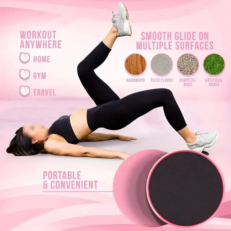 2Pcs Yoga Sliding Sliding Discs, Fitness Foot Sliding Pads, Workout Equipment For Abdominal Core Training, Body Shaping