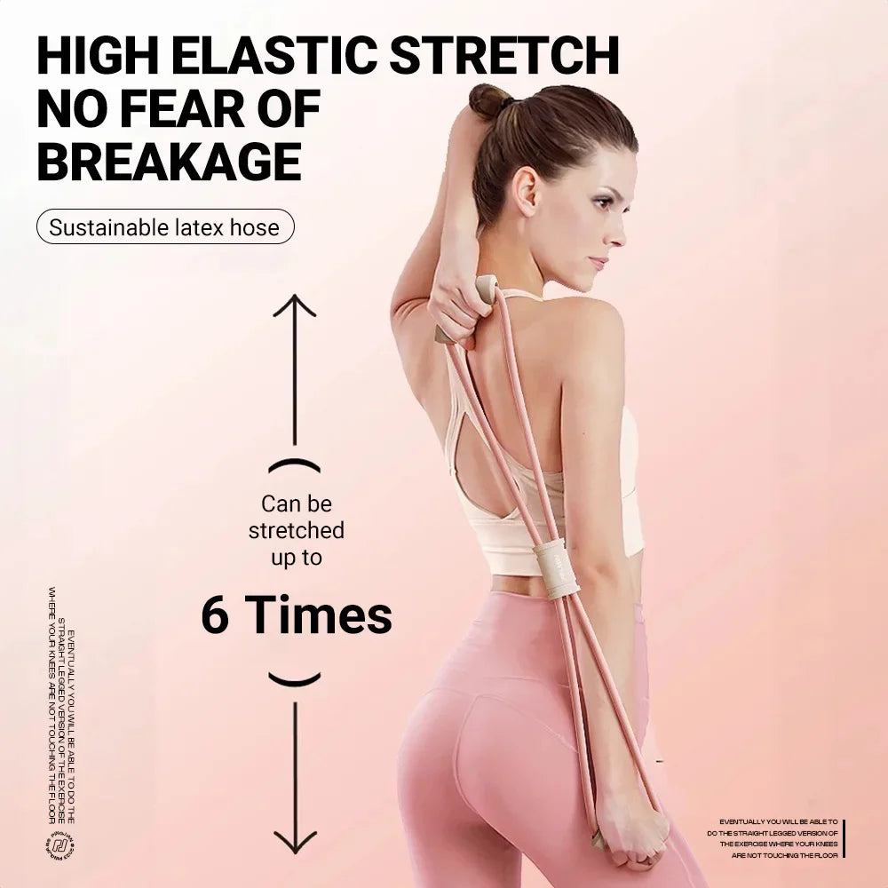 8-shaped Yoga Rope Woman Fitness Pilates Tensioner Chest Expander Resistance Band Pulling Exercise At Home