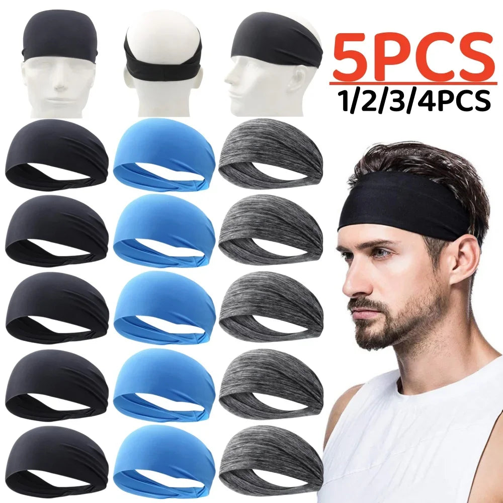 Elastic Sports Headbands Sweat Absorption Headdress Quick Dry Workout Headband Anti-slip Breathable Sweatbands for Yoga Running