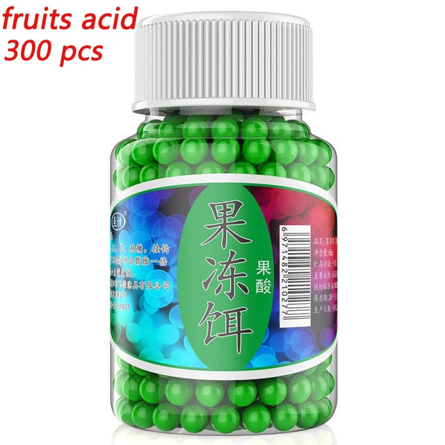 Jelly Lure 300PCS Fish Food Aquatic Feed Carp Pesca Attractant Flavor String Hook Pill Goods Nutrition Egg Fishy Aroma Soft Bait