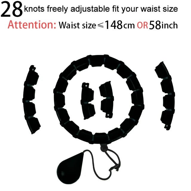 Smart sport hoop Weighted Exercise Hoops for Adults Easy Detachable Design with Adjustable Weight, Fitness Gym Equipment for Hom