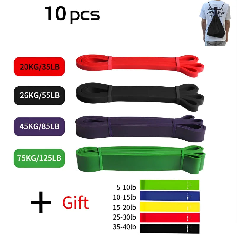 Workout Pilates Latex Resistance Band Exercise Elastic For Sport Strength Pull Up Assist Heavy Duty Fitness Equipment Tough Pull