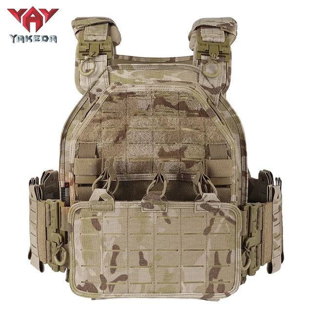 YAKEDA Outdoor Nylon Light Weight JPC OCP Molle Chaleco Tactico Plate Carrier Tactical Vest Ranger Green