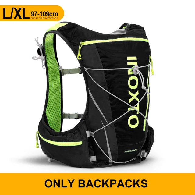 running hydrating vest backpack 8L, cycling hydrating backpack hiking marathon hydrating, with 1.5L water bag 500ml water bottle