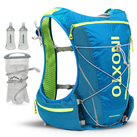 running hydrating vest backpack 8L, cycling hydrating backpack hiking marathon hydrating, with 1.5L water bag 500ml water bottle